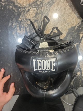 Casco Leone Cuero con Barra • talla M/S •Cuero