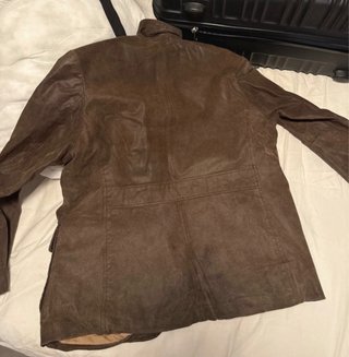 Abrigo de Cuero Marrón TROBLOS