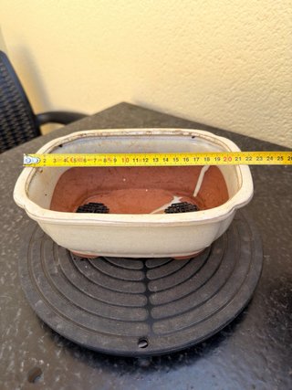 Maceta bonsai cerámica beige