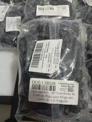 Conectores de Riego 1/4" Hydrogarden – 440 Piezas