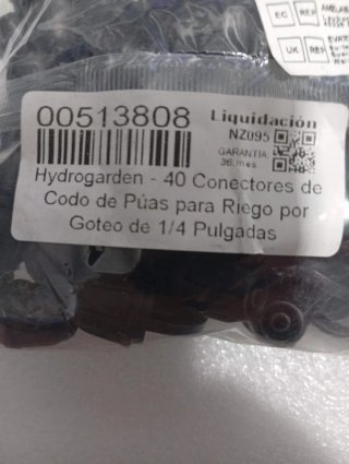 Conectores de Riego 1/4" Hydrogarden – 440 Piezas