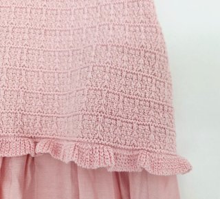 Falda larga Zara rosa combinada