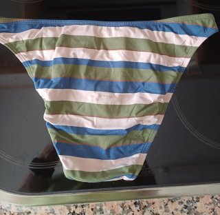 Bikini rayas azul y verde