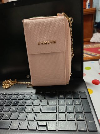 Bolso rosa para móvil con cadena dorada, Turquía