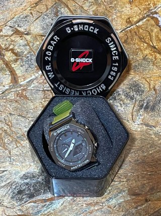 G-Shock Reloj Analógico Digital Plata Verde