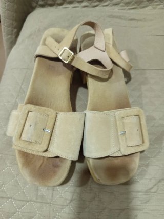 Sandalias beige mujer talla 41