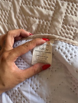 Colcha beige 105 cm
