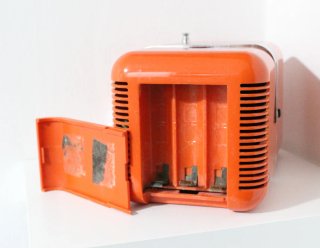 Radio Brionvega TS502 Cubo Arancione Arredamento
