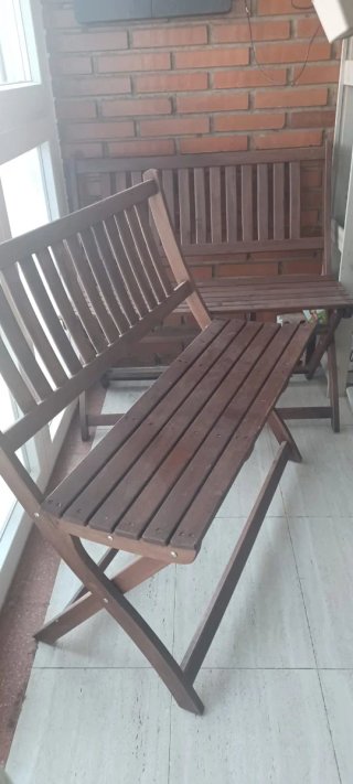Bancos de madera Ikea