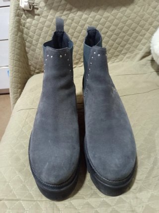 Botín plataforma gris mujer talla 41