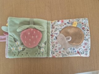 Libro sensorial texturas tela suave Little Dutch