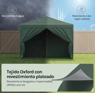 Carpa Plegable 3x3  Oxford 600D, Impermeable, Uv50