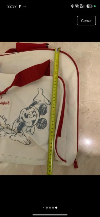 Bolso Deporte Viaje Disney Blanco Rojo