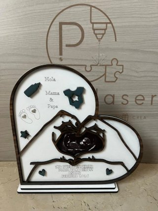 Corazón ecografía personalizado