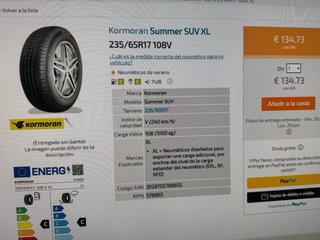 4 Ruedas Kormoran Summer SUV 235/65R17