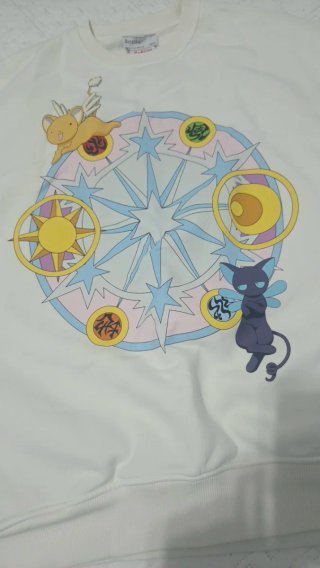 Sudadera Sakura Card Captor blanca Oversize