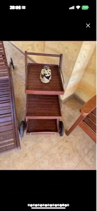 Conjunto de terraza de madera de teca de Carrefour