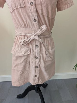 Vestido camisero rosa talla 36