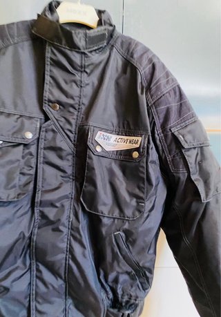 Chaqueta de moto negra