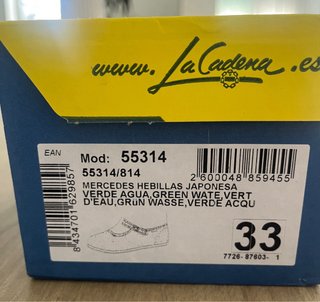 Merceditas niña verde agua  La Cadena T33
