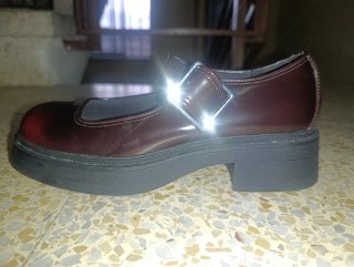 Zapatos Mary Jane Burdeos hebilla plataforma Zara