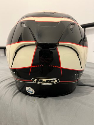 Casco HJC Negro y Blanco talla XL