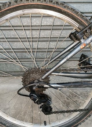 Bicicleta Rockrider Gris y Naranja