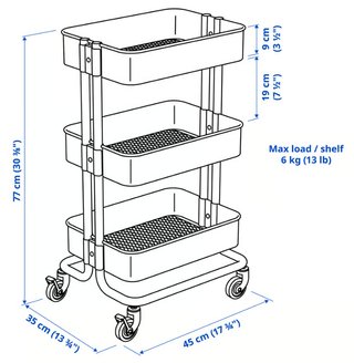 Carrito RASKOG IKEA Blanco
