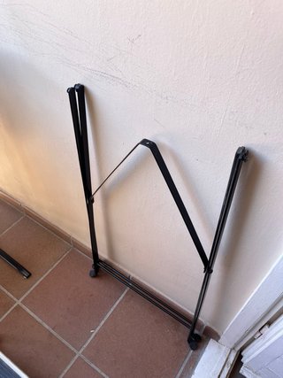 Mesa Balcón Plegable Madera y Metal