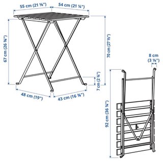 Mesa Balcón Plegable Madera y Metal