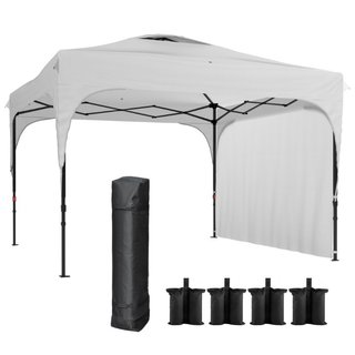Gazebo da Giardino 3x3 m ad Altezza Regolabile su