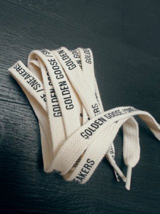 Cordones Golden Goose Beige/Negro