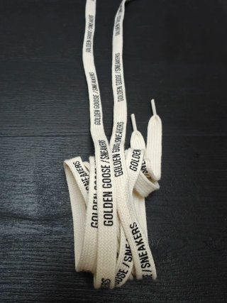 Cordones Golden Goose Beige/Negro