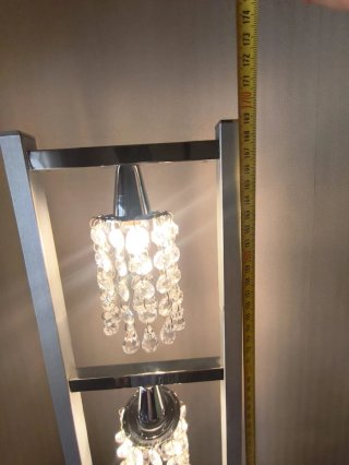 Lámpara de pie con 3 luces de cristal