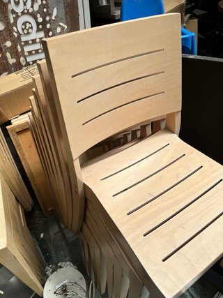 Lote 20 Sillas Madera Apilables Bar