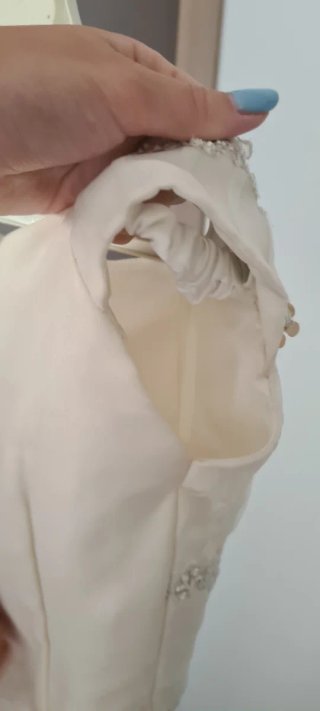 Vestido de Comunión Beige/Blanco