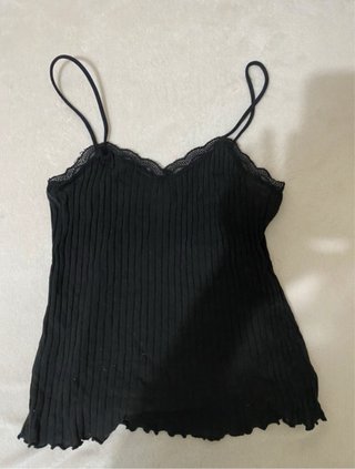 Top a spalline nero