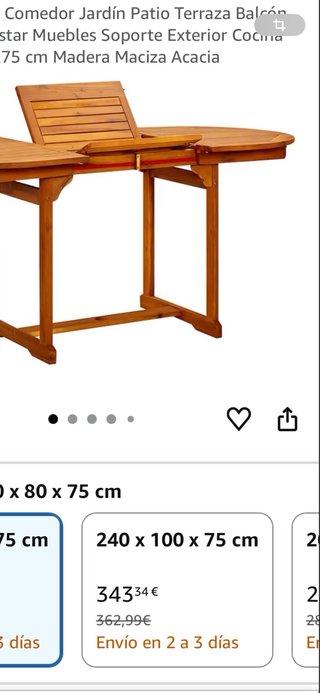 Mesa Teca Balcón/Jardín Extensible + 4 sillas