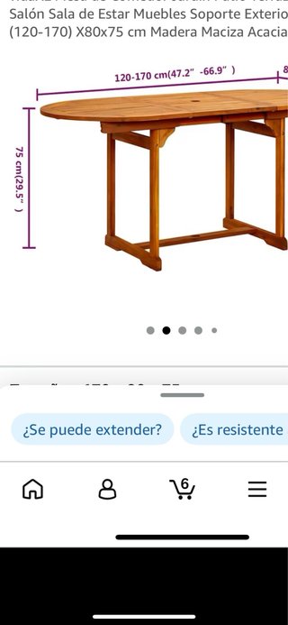 Mesa Teca Balcón/Jardín Extensible + 4 sillas