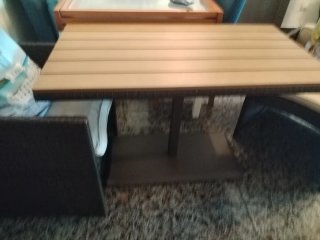Mesa y 2 sillones de jardín ratán