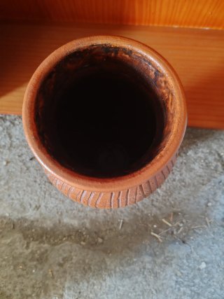 Jarrón cerámica terracota rústico