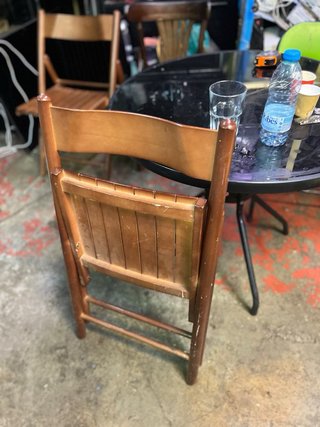 10 Sillas Plegables Madera Marrón