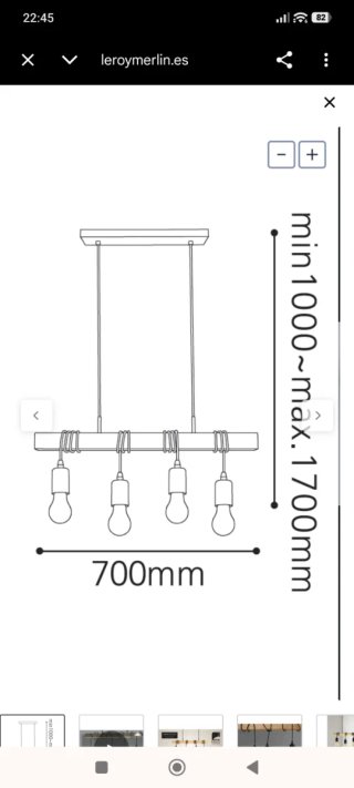Lámpara de techo diseño madera y metal