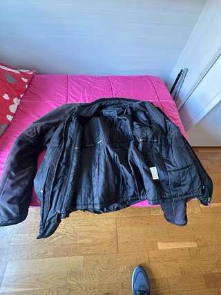 Chaqueta Moto Negra y Gris