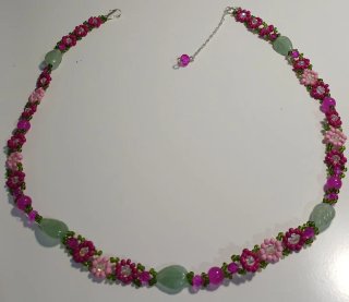 Collar Artesanal Flores Cuentas