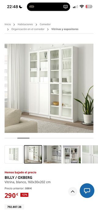 Ikea Billy vitrina