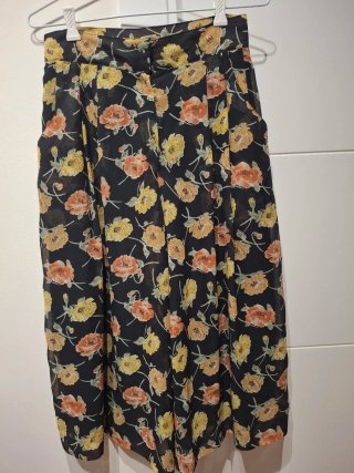 Pantalón ancho vintage floral