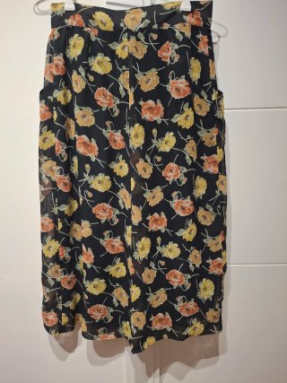 Pantalón ancho vintage floral