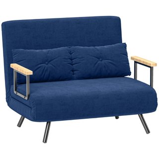 Divano Letto 3 in 1 in Tessuto Effetto Velluto con
