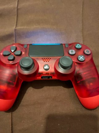 Controller PS4 Rosso Trasparente